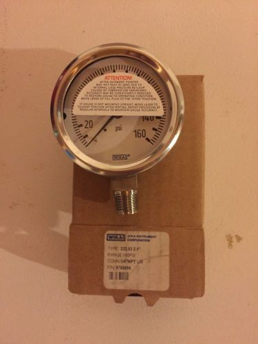 Wika Pressure Gauge SS 0-160 Psi 1/4&#034;