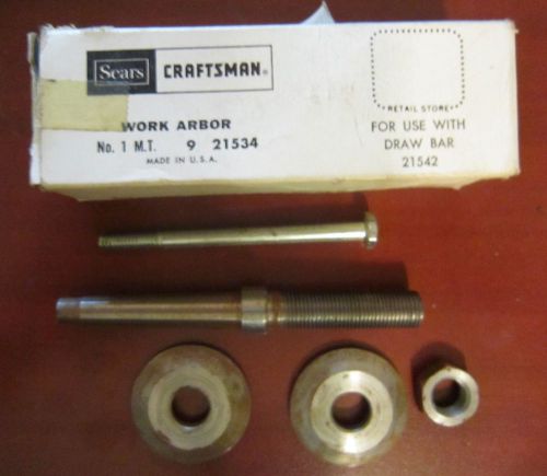 Atlas 618 Craftsman 101 Lathe 21534 No. 1 Morse Taper work arbor with draw bar