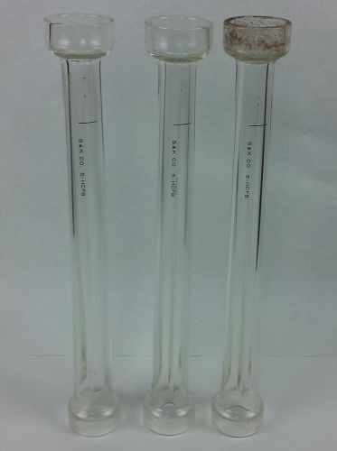 S &amp; K Co.  5-HCFB Rotameter  Glass Tube Lot of 3