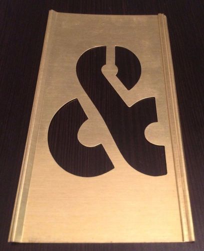 BRAND NEW 3&#034; REUSABLE INTERLOCKING BRASS STENCIL LETTER &#034;&amp;&#034; (AMPERSAND)