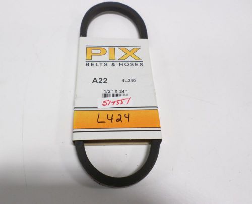 PIX BELTS &amp; HOSES 1/2&#034; X 24&#034; LAWN MOWER BELT  A22