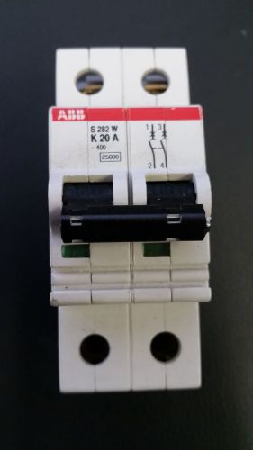 ABB - S 282 W  K 20 A   240V  50/60Hz  2 Pole