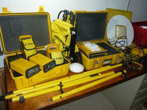 Trimble gps package lot 4000se, 4700&#039;s, antennas, cables, poles, batteries, euc! for sale