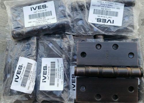 New  ives 5bb1 4.5&#034; x 4.5&#034; 640/10b full mortise standard butt hinges dark bronze for sale