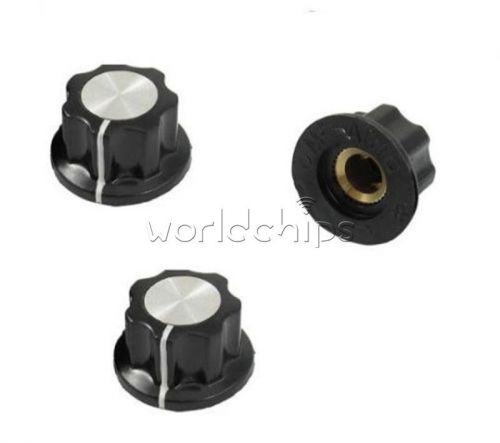 20PCS Adjustable Turn 16mm Top 6mm Shaft Insert Dia Potentiometer Rotary Knobs