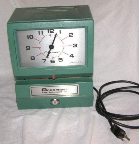 Acroprint print time clock  model 125nr4 for sale