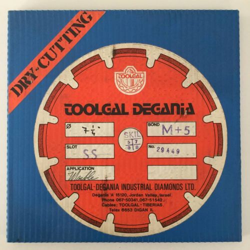 Diamond Saw Blade Marble Toolgal Degania N.O.S 7&#034; Dry Cutting