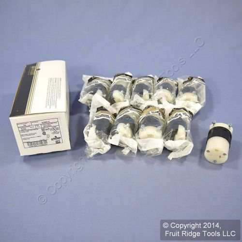 10 leviton industrial straight blade connectors nema 6-20r 6-20 20a 250v 5469-c for sale