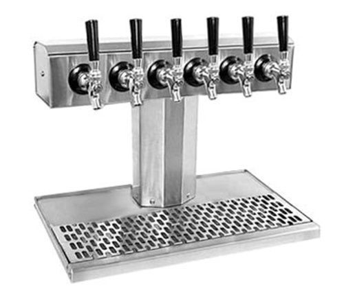 Glastender bt-6-ssr-ld tee draft beer tower glycol-cooled (6) faucets for sale