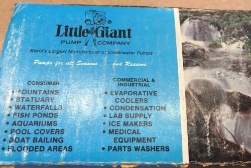 Little Giant Submersible Water Pump Model 1 501003 115V Water Transfer