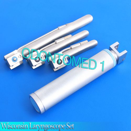 Wisconsin Laryngoscope Set EMT Veterinary Top Quality