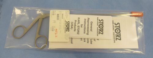 STORZ 8662E LARYNGOFORCE GRASPING FORCEPS SMALL, W/OVAL ALLIGATOR JAWS, WL:22CM