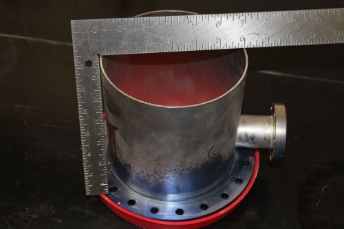 8&#034; conflat nipple with weldable stub and 2 3/4&#034; conflat side port for sale