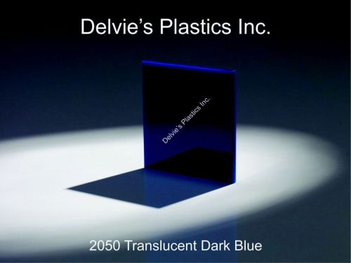 3/16&#034; 2050 Translucent Blue Cell Cast Acrylic Sheet  12&#034; x 12&#034;