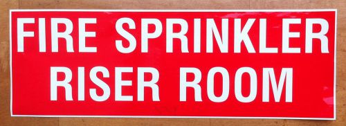 FIRE SPRINKLER RISER ROOM 18&#034; x 6&#034; SPRINKLER IDENTIFICATION  DECAL