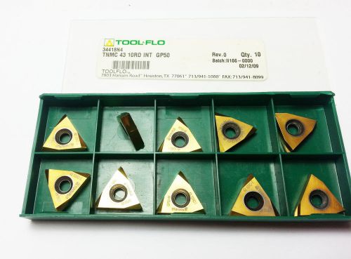 Tool-Flo TNMC 43 10RD INT GP50 Carbide Inserts (QTY 10) (O 618)