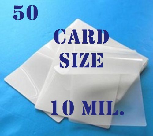 10 MIL MILITARY CARD Laminating Laminator Pouch Sheet, 2-5/8 x 3-7/8  50 PK