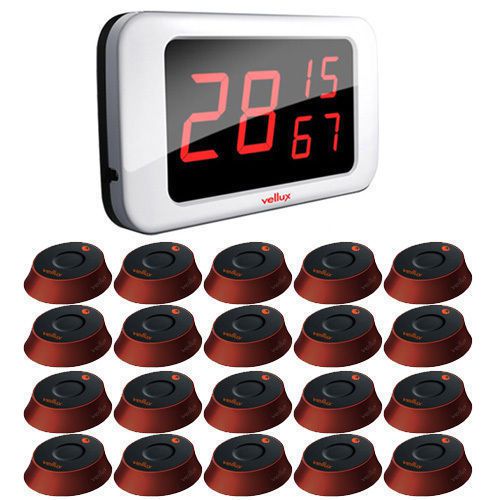 Wireless Customer Calling system Display+20RED bells restaurant hotel nurse call