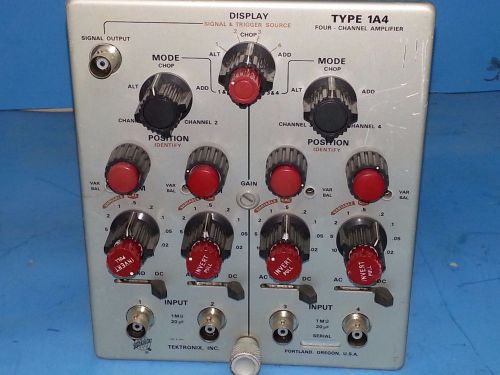 TEKTRONIX TYPE 1A4 PLUG IN OSCILLOSCOPE 4 CHANNEL AMPLIFIER 500 SERIES SCOPES