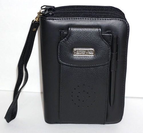 Philippe Amiel Vintage Black Personal Wristlet Agenda Organizer Phone Holder