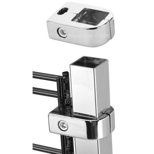 Gridwall grid connector to square tubing - chrome - 6 pieces for sale