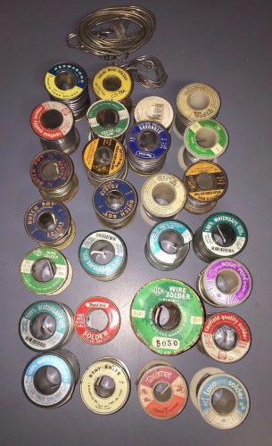 Lot of 23.8 lbs 27 Rolls Vintage Solder Wire