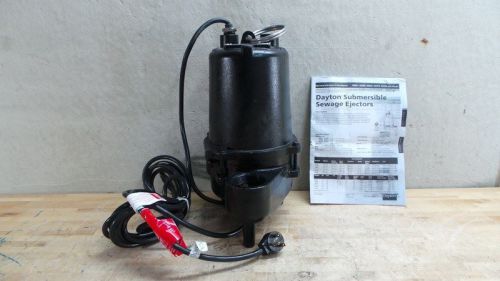 Dayton 1/2 HP 1750 RPM 230V 25 Ft Max Head Submersible Sewage Pump