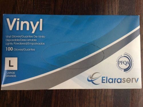 Elaraserv 100 vinyl gloves box Size Large