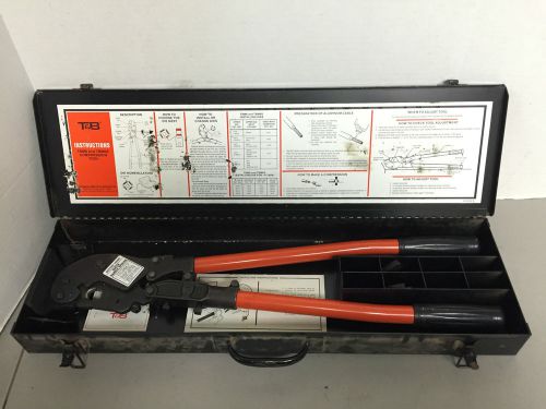 Thomas &amp; betts tbm6 shure-stake compression tool w/ 2 pair dies and case for sale