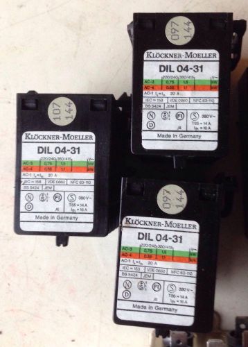 klockner moeller dil 04-31 Lot Of 3 Works