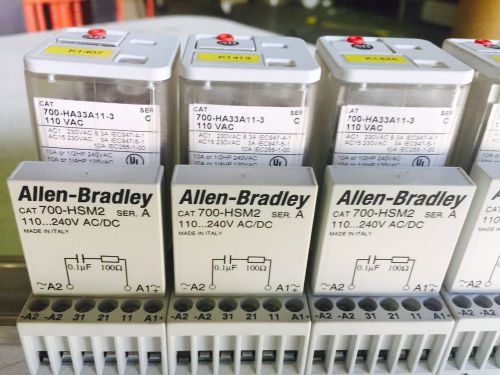 ALLEN BRADLEY MODEL 700-HA33A11-3/11 PIN RELAY (LOT OF 10)