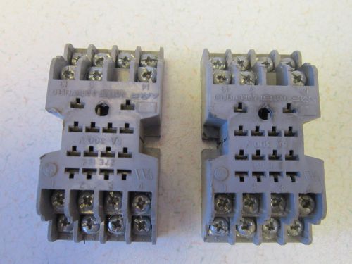 (LOT OF 2) POTTER &amp; BRUMFIELD 27E166 5A 300V RELAY SOCKET