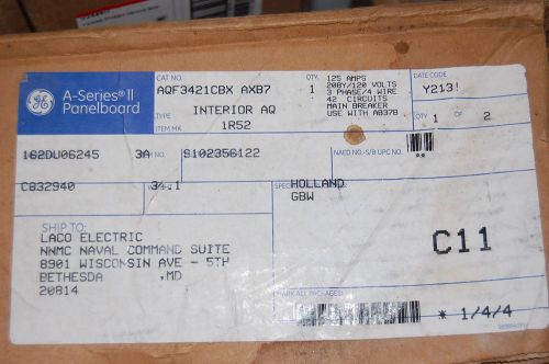 New ge aqf3421cbx a-series ii panelboard axb7 125a loadcenter w/main breaker for sale