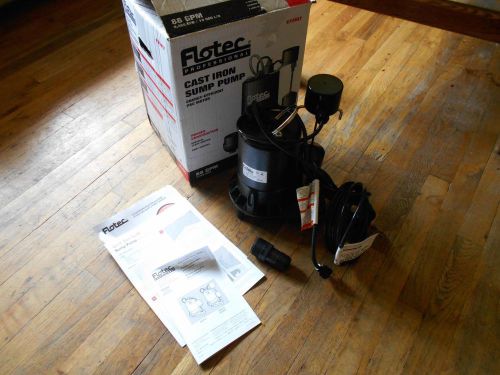 FLOTEC PROFESSIONNAL CAST IRON SUMP PUMP 3/4 hp E75VLT NEW