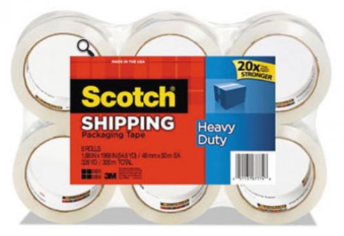 3m scotch - 6 rolls heavy duty shipping packing tape brand new free shipping for sale