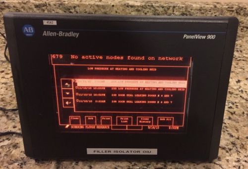 Allen Bradley 2711-T9A8  PanelView 900 Monochrome No Missing Pixels. Ser F