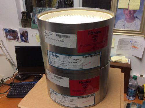 2 FLANDERS HEPA FILTER  ROUND CIRCULAR 10&#034; X 10&#034; X 6&#034; 100 CFM 304L NEW S.S $249