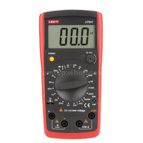 Uni-t ut601 modern capacitance meter ohmmeter capacitor resistor diode hfe test for sale