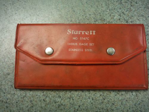 MACHINIST TOOLS STARRETT S167C RADIUS GAGE SET.LOOKS