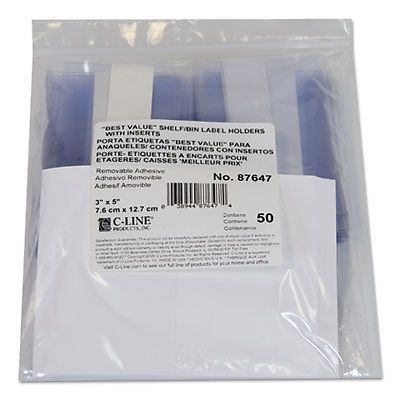 Self-adhesive label holders, top load, 3 x 5, clear, 50/pack 87647 for sale