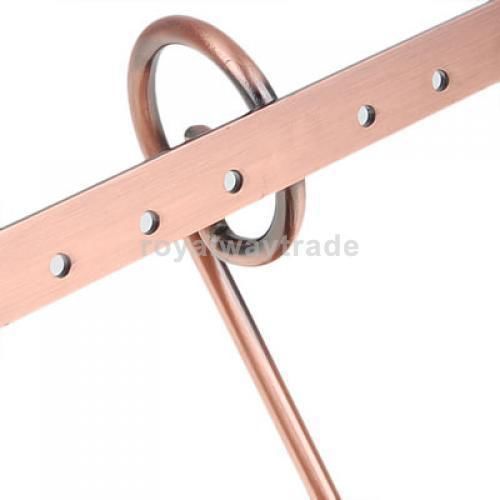 Copper color metal t-bar earring display stand holder 16 holes new for sale