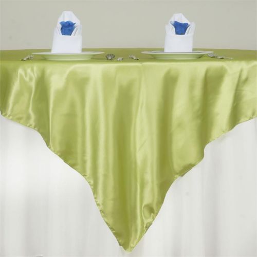 72&#034; x 72&#034; Apple Green Satin Overlays