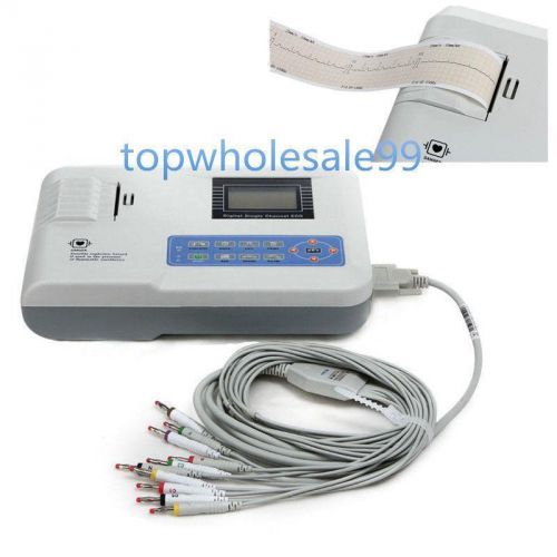 NEW Portable 1-channel 12-lead Electrocardiograph ECG/EKG Machine CA