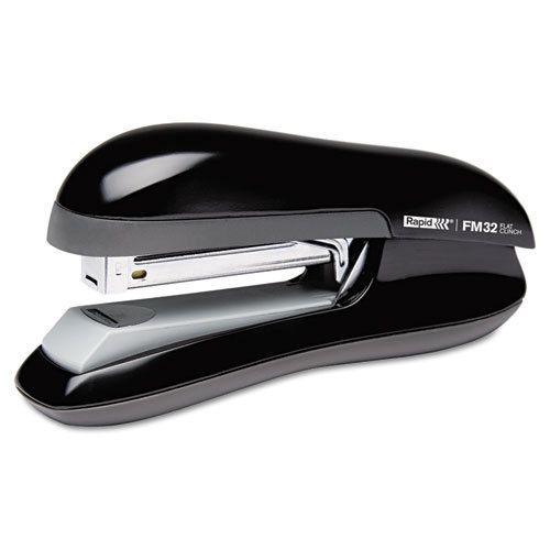 FM32 Flat Clinch Full Strip Stapler, 30-Sheet Capacity, Black