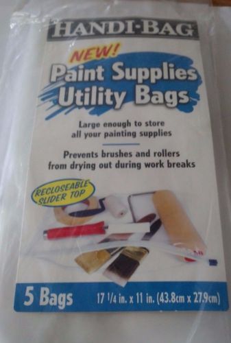 1 PACK 5 EACH WEBSTER HANDI-BAG UTILITY BAGS 17  1/4  IN X 11 IN HF1107