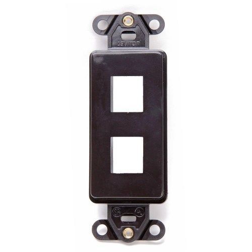 Leviton 41642-B QuickPort Decora Wall Plate Insert 2-Port Brown Brown 2-Port