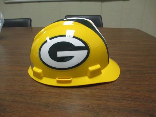 GREEN BAY PACKERS NFL HARDHAT MSA818426 Yellow/Green/White NEW