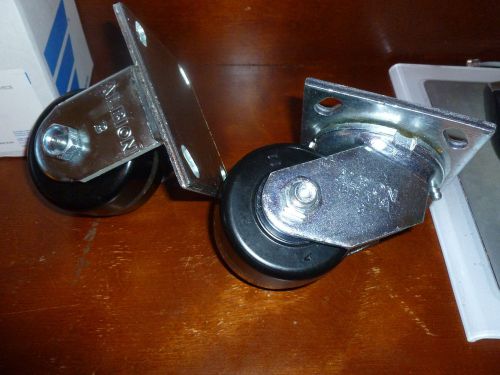 Albion Castor Wheels Set of 4 Two Swivel 2 Regular 2&#034; W &amp; Height 4 1/4&#034;