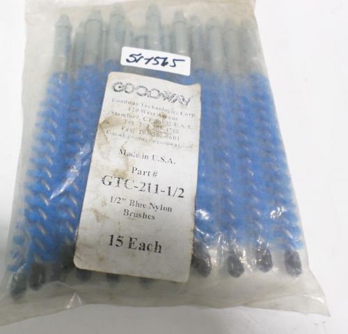 GOODWAY 1/2&#034; BLUE NYLON BRUSHES GTC-211-1/2 QTY-15 NIB