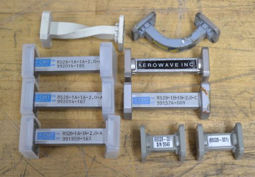 Lot of NINE WR28 Waveguide Pieces by CMT, Aerowave Demornay Bonardi, MDC